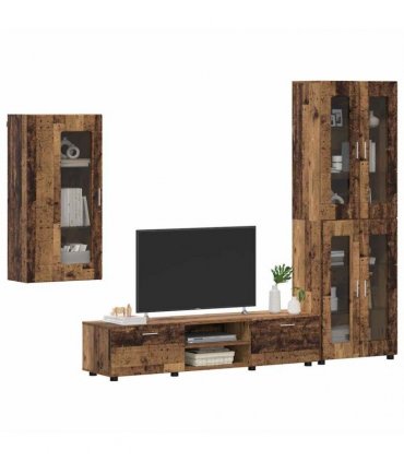 vidaXL TV Cabinet Set FLORIN 3 pcs 150 x 39 x 30 cm Old Wood