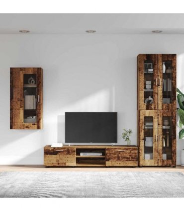 vidaXL TV Cabinet Set FLORIN 3 pcs 150 x 39 x 30 cm Old Wood