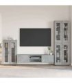 vidaXL TV Cabinet Set FLORIN 3 pcs 150 x 39 x 30 cm Concrete Grey