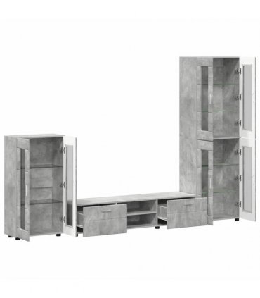 vidaXL TV Cabinet Set FLORIN 3 pcs 150 x 39 x 30 cm Concrete Grey