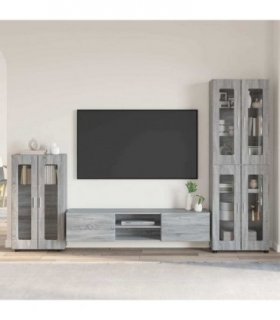 vidaXL TV Cabinet Set FLORIN 3 pcs 150 x 39 x 30 cm Grey Sonoma