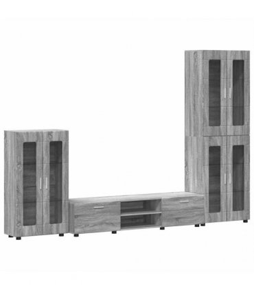 vidaXL TV Cabinet Set FLORIN 3 pcs 150 x 39 x 30 cm Grey Sonoma