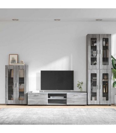 vidaXL TV Cabinet Set FLORIN 3 pcs 150 x 39 x 30 cm Grey Sonoma