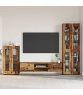 vidaXL TV Cabinet Set FLORIN 3 pcs 150 x 39 x 30 cm Old Wood