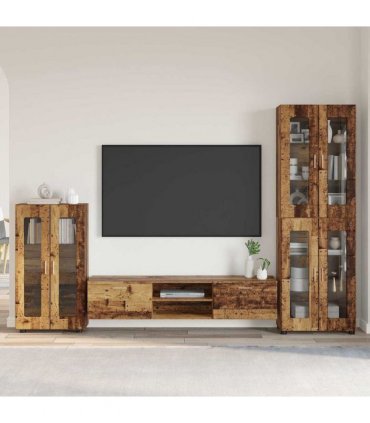 vidaXL TV Cabinet Set FLORIN 3 pcs 150 x 39 x 30 cm Old Wood