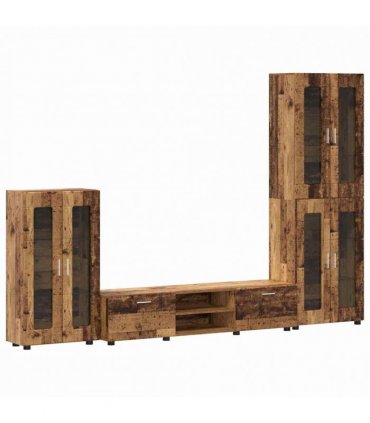 vidaXL TV Cabinet Set FLORIN 3 pcs 150 x 39 x 30 cm Old Wood