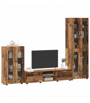 vidaXL TV Cabinet Set FLORIN 3 pcs 150 x 39 x 30 cm Old Wood