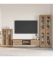 vidaXL TV Cabinet Set FLORIN 3 pcs 150 x 39 x 30 cm Artisan Oak