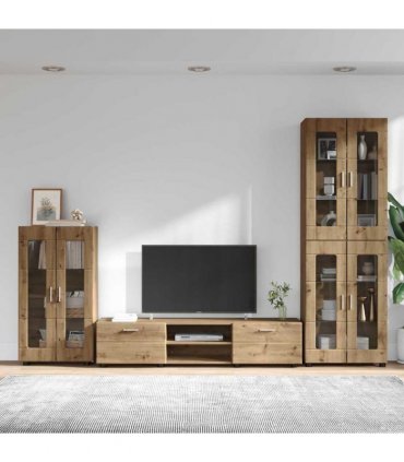 vidaXL TV Cabinet Set FLORIN 3 pcs 150 x 39 x 30 cm Artisan Oak