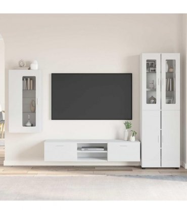 vidaXL TV Cabinet Set FLORIN 3 pcs 150 x 39 x 30 cm White