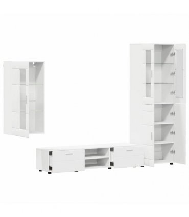 vidaXL TV Cabinet Set FLORIN 3 pcs 150 x 39 x 30 cm White