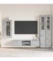 vidaXL TV Cabinet Set FLORIN 3 pcs 150 x 39 x 30 cm Concrete Grey