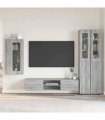 vidaXL TV Cabinet Set FLORIN 3 pcs 150 x 39 x 30 cm Grey Sonoma