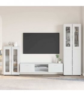 vidaXL TV Cabinet Set FLORIN 3 pcs 150 x 39 x 30 cm White