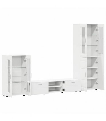 vidaXL TV Cabinet Set FLORIN 3 pcs 150 x 39 x 30 cm White
