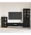 vidaXL TV Cabinet Set FLORIN 3 pcs 150 x 39 x 30 cm Black