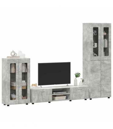 vidaXL TV Cabinet Set FLORIN 3 pcs 150 x 39 x 30 cm Concrete Grey