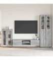 vidaXL TV Cabinet Set FLORIN 3 pcs 150 x 39 x 30 cm Grey Sonoma