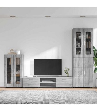 vidaXL TV Cabinet Set FLORIN 3 pcs 150 x 39 x 30 cm Grey Sonoma