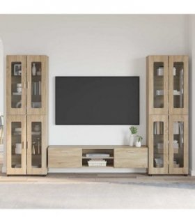 vidaXL TV Cabinet Set FLORIN 3 pcs 150 x 39 x 30 cm Sonoma Oak