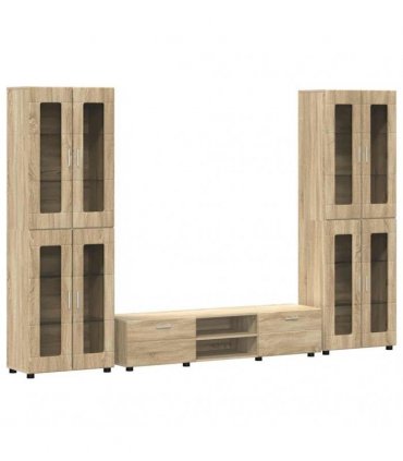 vidaXL TV Cabinet Set FLORIN 3 pcs 150 x 39 x 30 cm Sonoma Oak