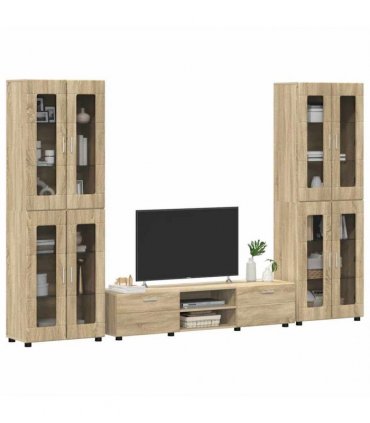 vidaXL TV Cabinet Set FLORIN 3 pcs 150 x 39 x 30 cm Sonoma Oak