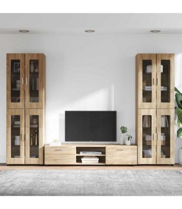 vidaXL TV Cabinet Set FLORIN 3 pcs 150 x 39 x 30 cm Sonoma Oak