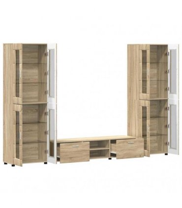 vidaXL TV Cabinet Set FLORIN 3 pcs 150 x 39 x 30 cm Sonoma Oak