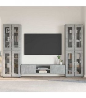 vidaXL TV Cabinet Set FLORIN 3 pcs 150 x 39 x 30 cm Concrete Grey