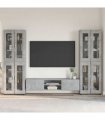 vidaXL TV Cabinet Set FLORIN 3 pcs 150 x 39 x 30 cm Concrete Grey