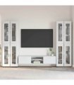 vidaXL TV Cabinet Set FLORIN 3 pcs 150 x 39 x 30 cm High Gloss White