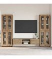 vidaXL TV Cabinet Set FLORIN 3 pcs 150 x 39 x 30 cm Artisan Oak