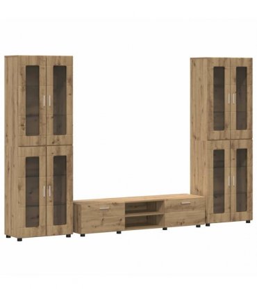 vidaXL TV Cabinet Set FLORIN 3 pcs 150 x 39 x 30 cm Artisan Oak