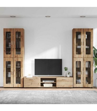 vidaXL TV Cabinet Set FLORIN 3 pcs 150 x 39 x 30 cm Artisan Oak