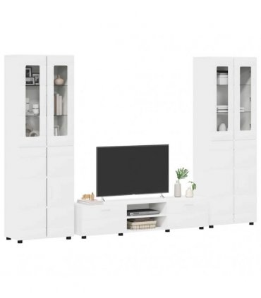 vidaXL TV Cabinet Set FLORIN 3 pcs 150 x 39 x 30 cm White