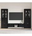 vidaXL TV Cabinet Set FLORIN 3 pcs 150 x 39 x 30 cm Black