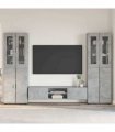 vidaXL TV Cabinet Set FLORIN 3 pcs 150 x 39 x 30 cm Concrete Grey