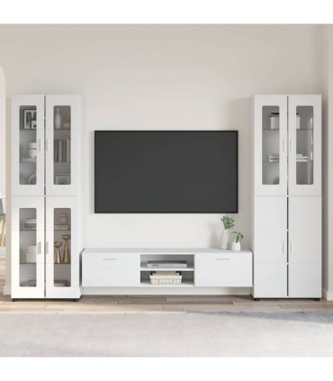 vidaXL TV Cabinet Set FLORIN 3 pcs 150 x 39 x 30 cm White