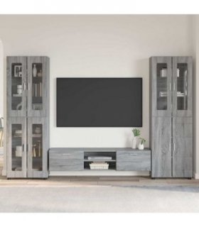 vidaXL TV Cabinet Set FLORIN 3 pcs 150 x 39 x 30 cm Grey Sonoma