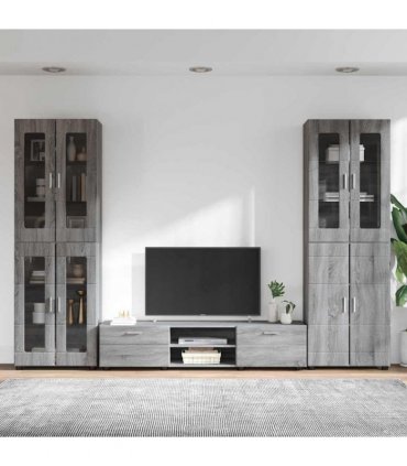 vidaXL TV Cabinet Set FLORIN 3 pcs 150 x 39 x 30 cm Grey Sonoma