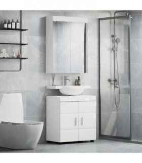 vidaXL Bathroom Furniture Set TULUM 2 pcs White 60 x 34 x 63 cm