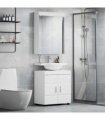 vidaXL Bathroom Furniture Set TULUM 2 pcs White 60 x 34 x 63 cm