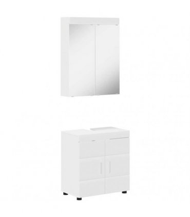 vidaXL Bathroom Furniture Set TULUM 2 pcs White 60 x 34 x 63 cm