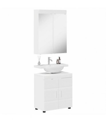 vidaXL Bathroom Furniture Set TULUM 2 pcs White 60 x 34 x 63 cm