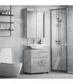 vidaXL Bathroom Furniture Set TULUM 2 pcs Concrete Grey