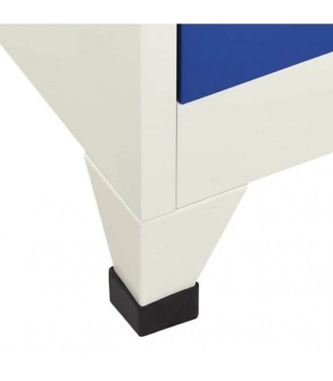 vidaXL Locker Cabinet Grey and Blue 90x45x180 cm Steel