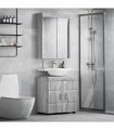 vidaXL Bathroom Furniture Set TULUM 2 pcs Grey Sonoma 60 x 34 x 63 cm
