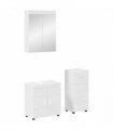 vidaXL Bathroom Furniture Set TULUM 3 pcs White 60 x 34 x 63 cm
