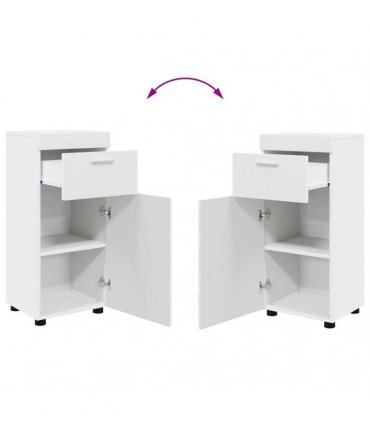 vidaXL Bathroom Furniture Set TULUM 3 pcs White 60 x 34 x 63 cm