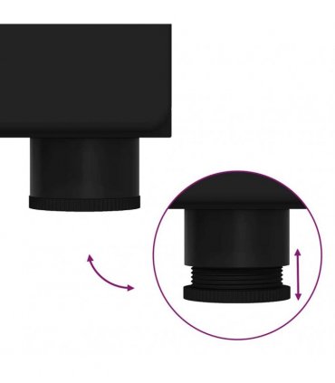 vidaXL Bathroom Furniture Set TULUM 3 pcs Black 60 x 34 x 63 cm